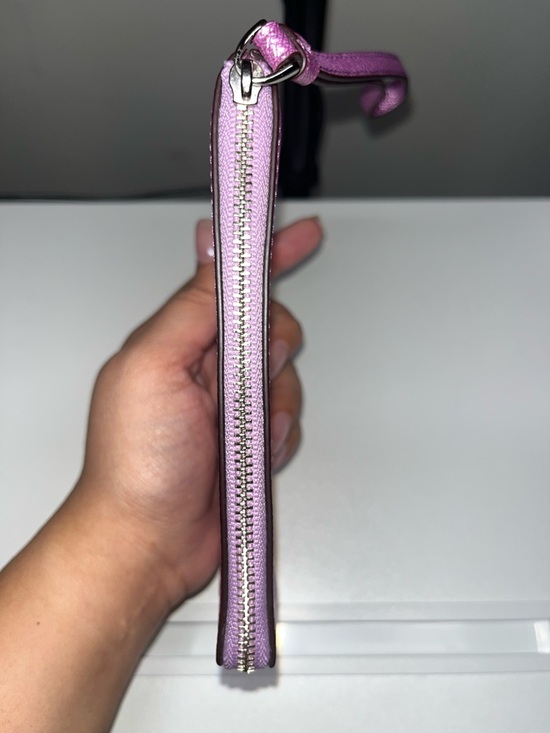 Coach Sparkly Lavender-Pink Wristlet with Silver Logo - Picture 4 of 8